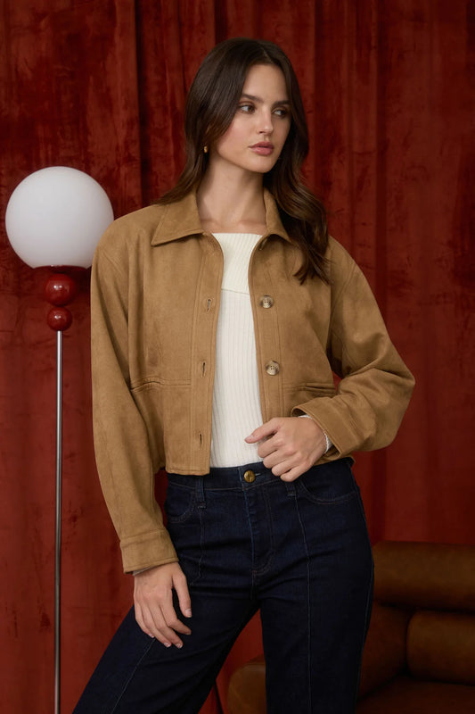Cropped Suede Jacket