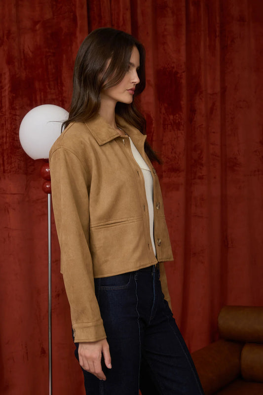 Cropped Suede Jacket