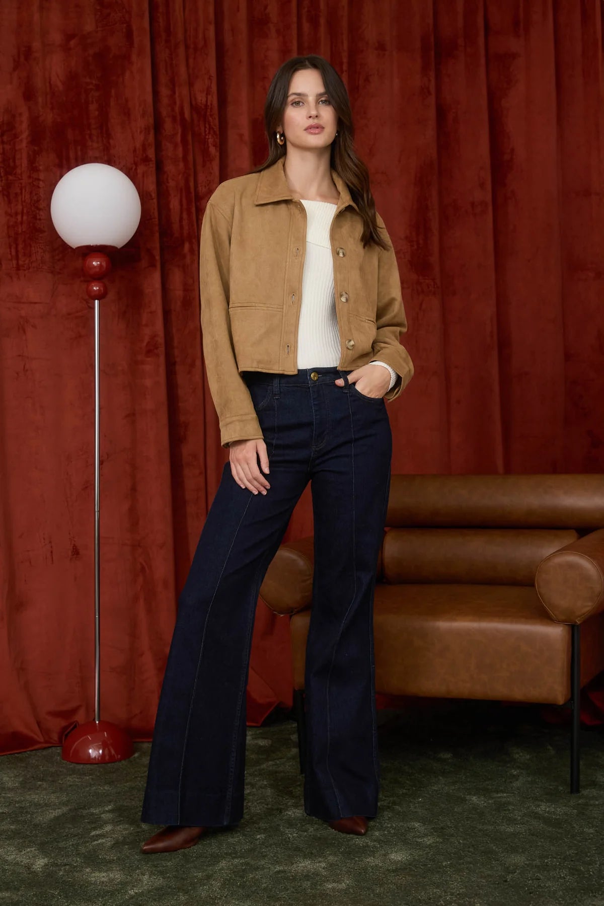 Cropped Suede Jacket
