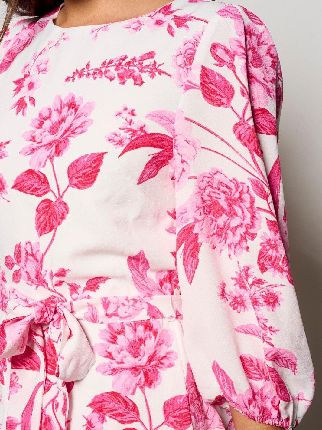 Tie Floral Mini Dress
