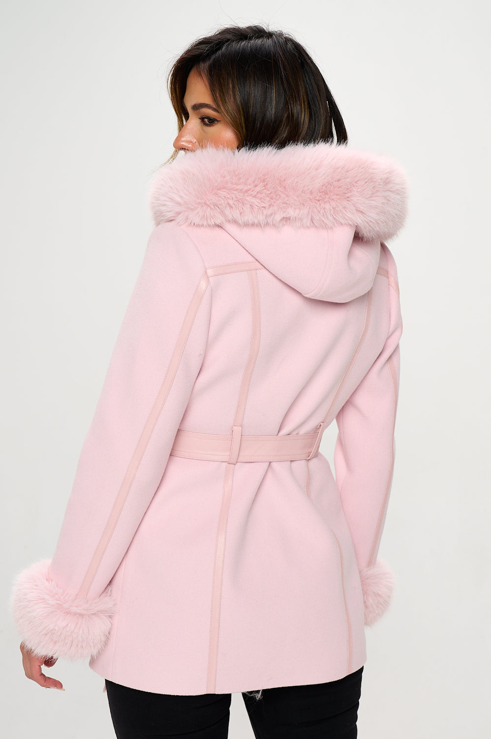 Faux Fur Accented Coat