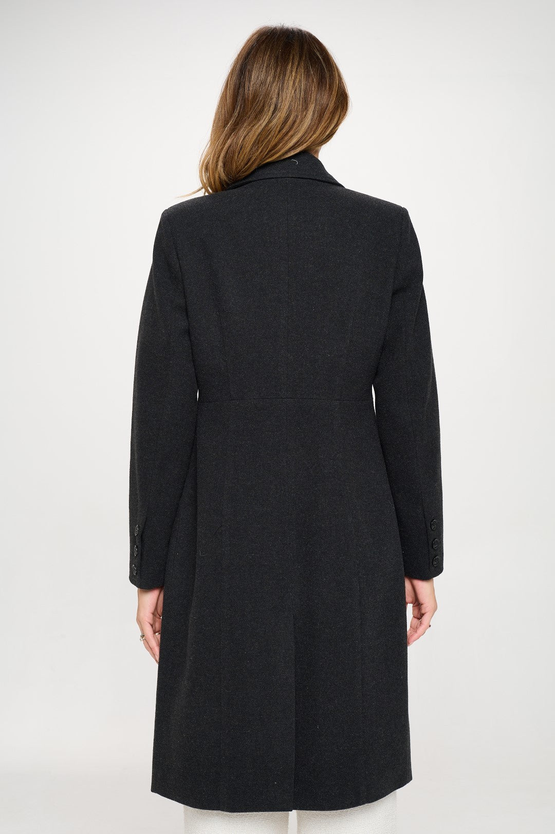 Double Breasted Vegan Wool Coat