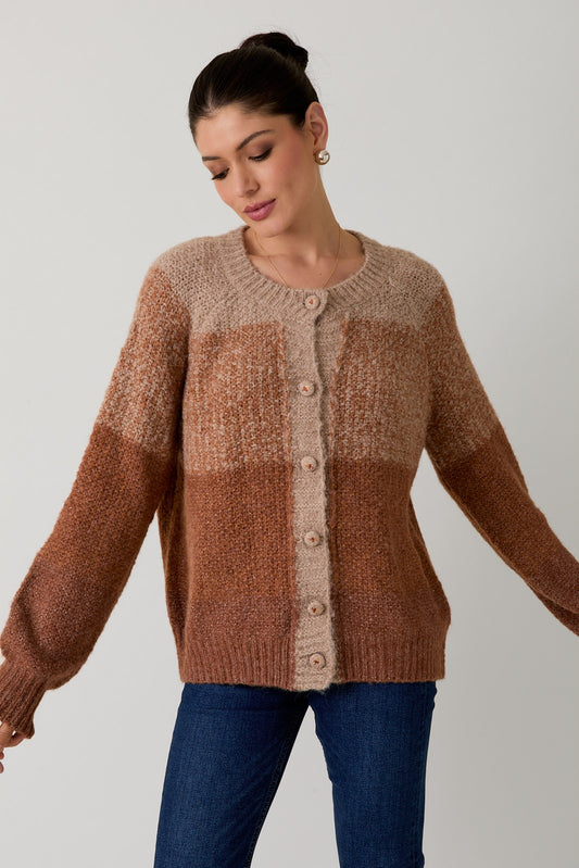 Gradient Cardigan Sweater