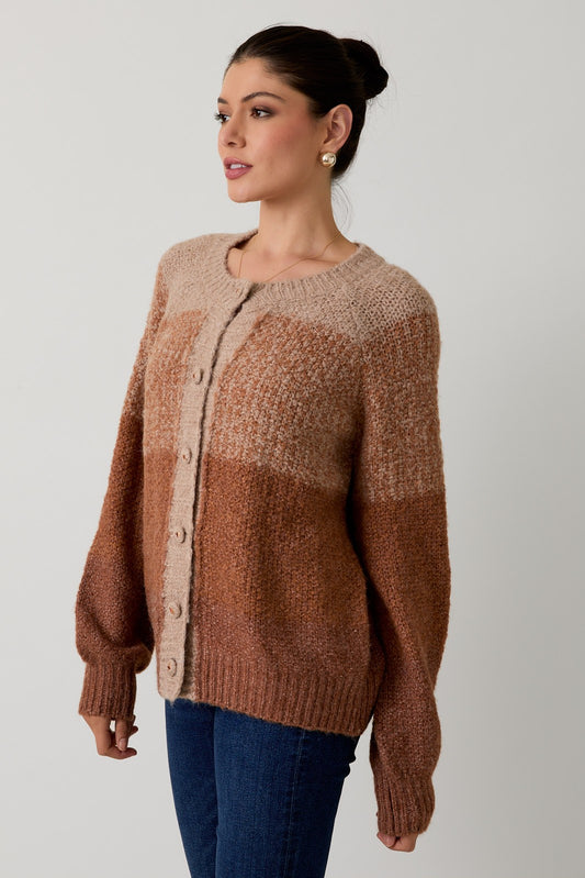 Gradient Cardigan Sweater