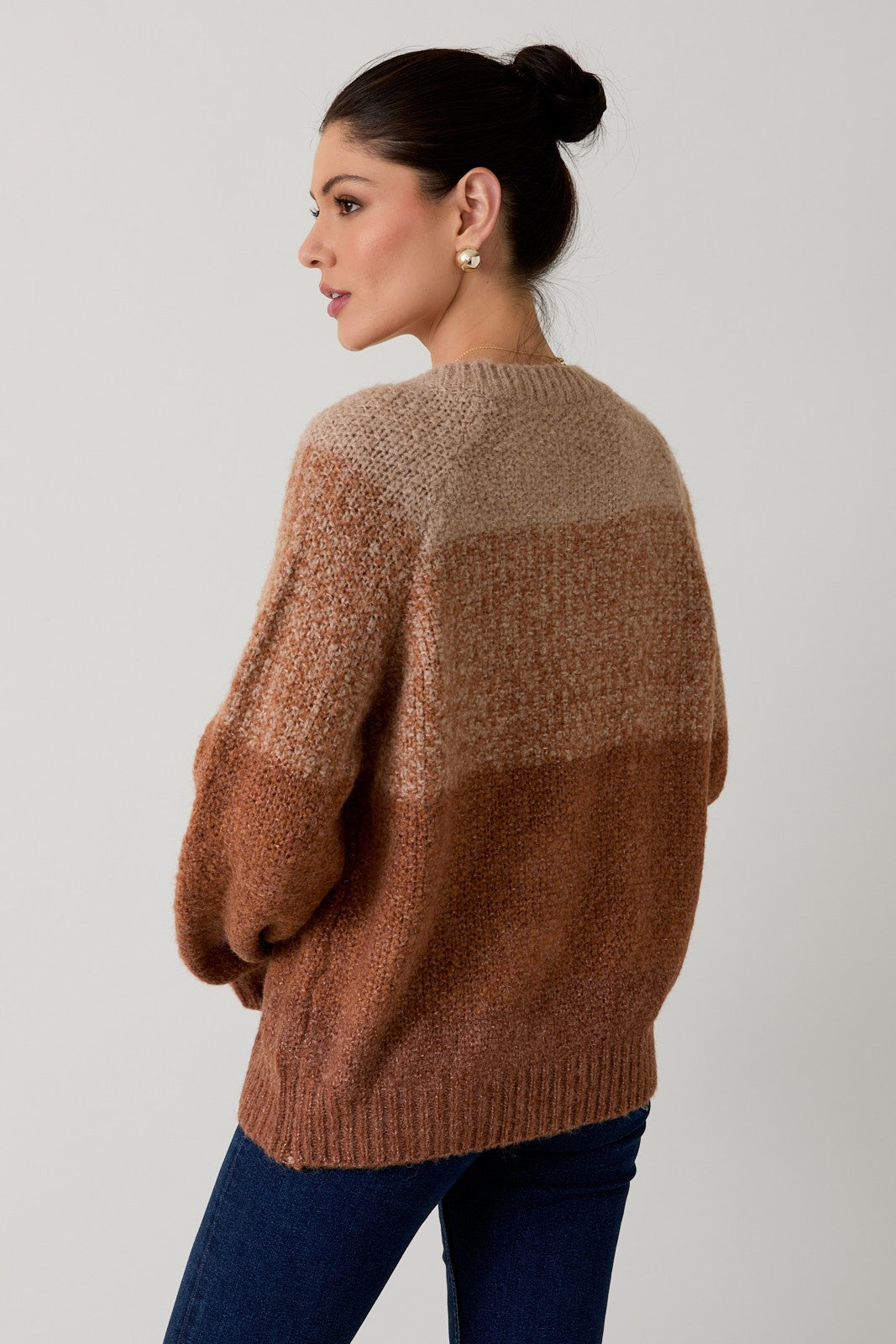 Gradient Cardigan Sweater
