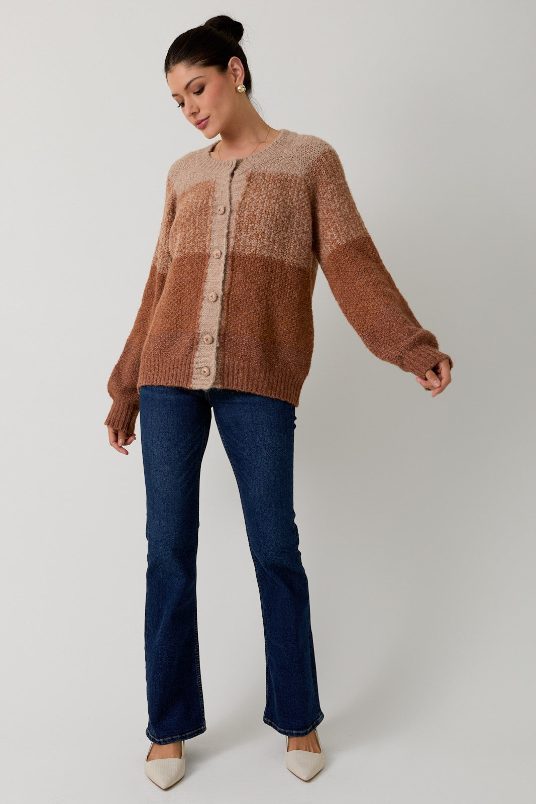 Gradient Cardigan Sweater