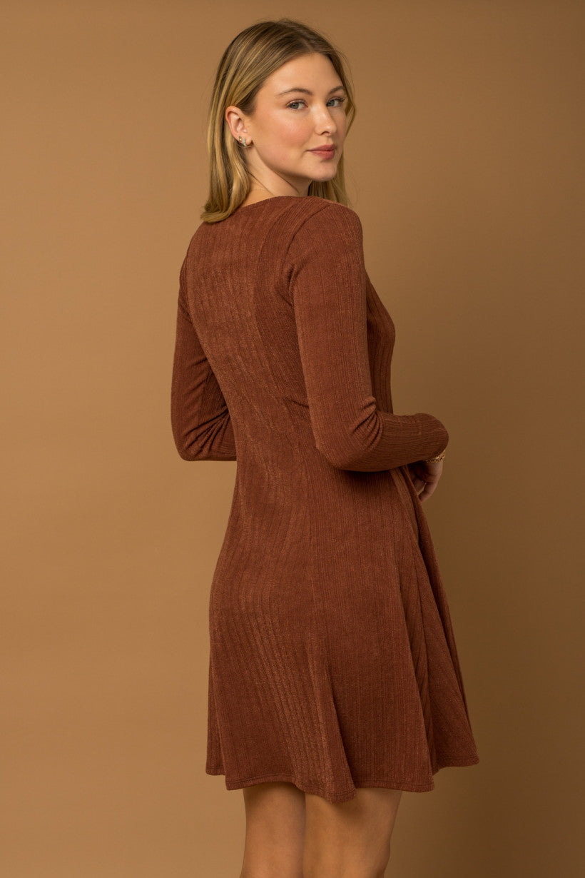 Cinnamon Square Neck Dress