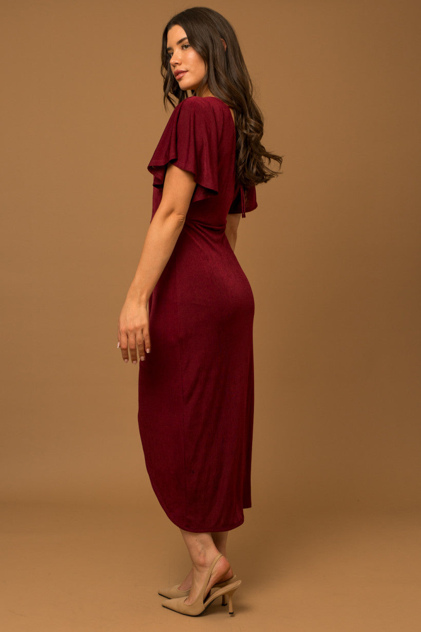 Pleated Velvet Dress