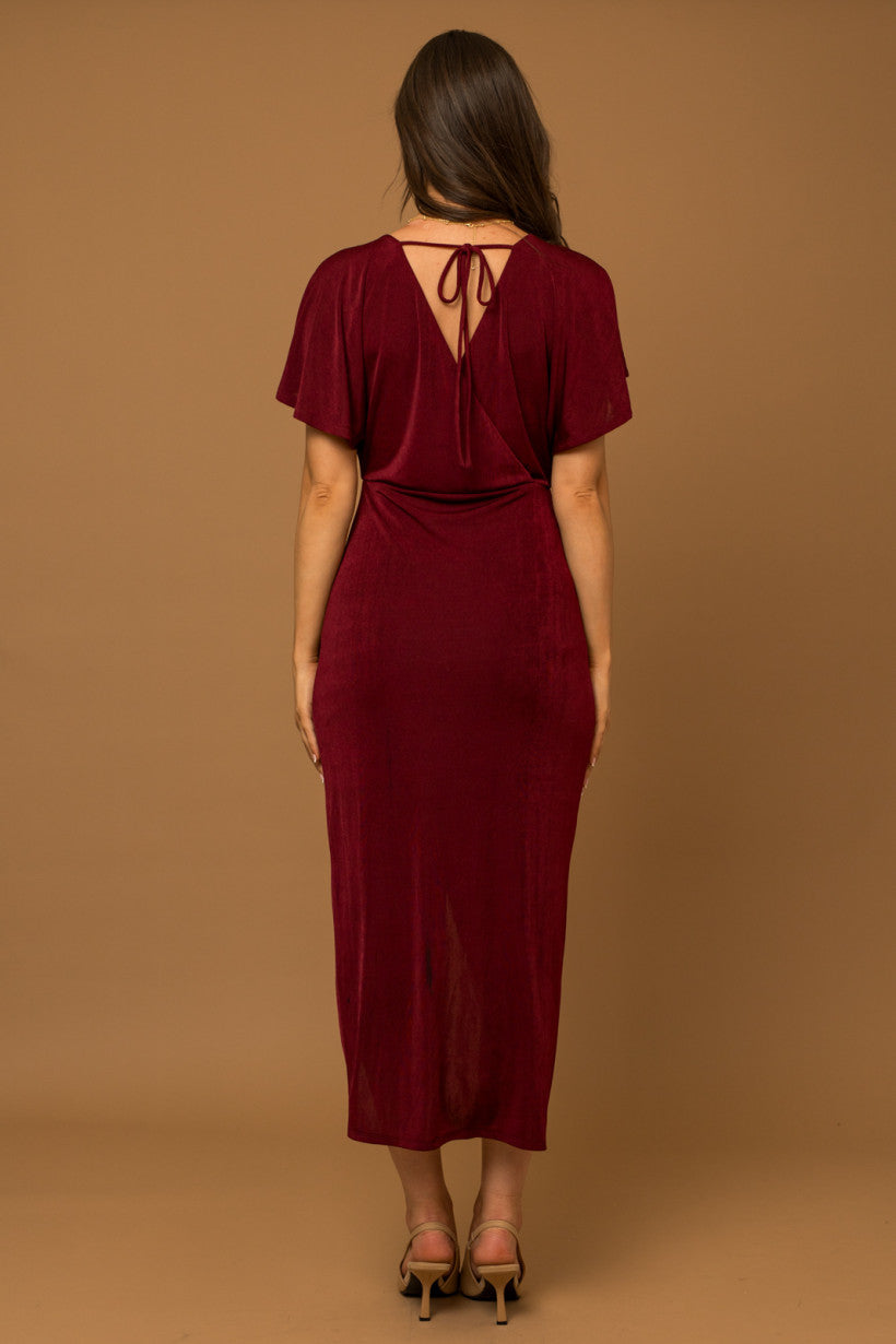 Pleated Velvet Dress