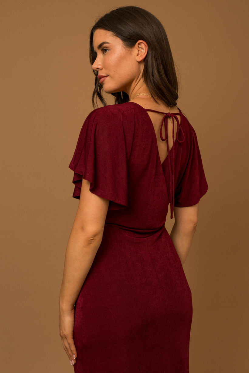Pleated Velvet Dress