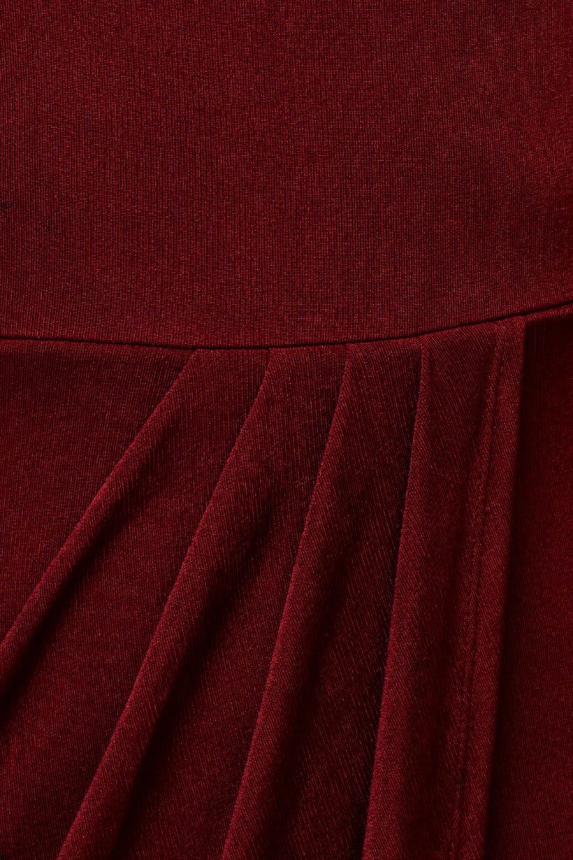 Pleated Velvet Dress