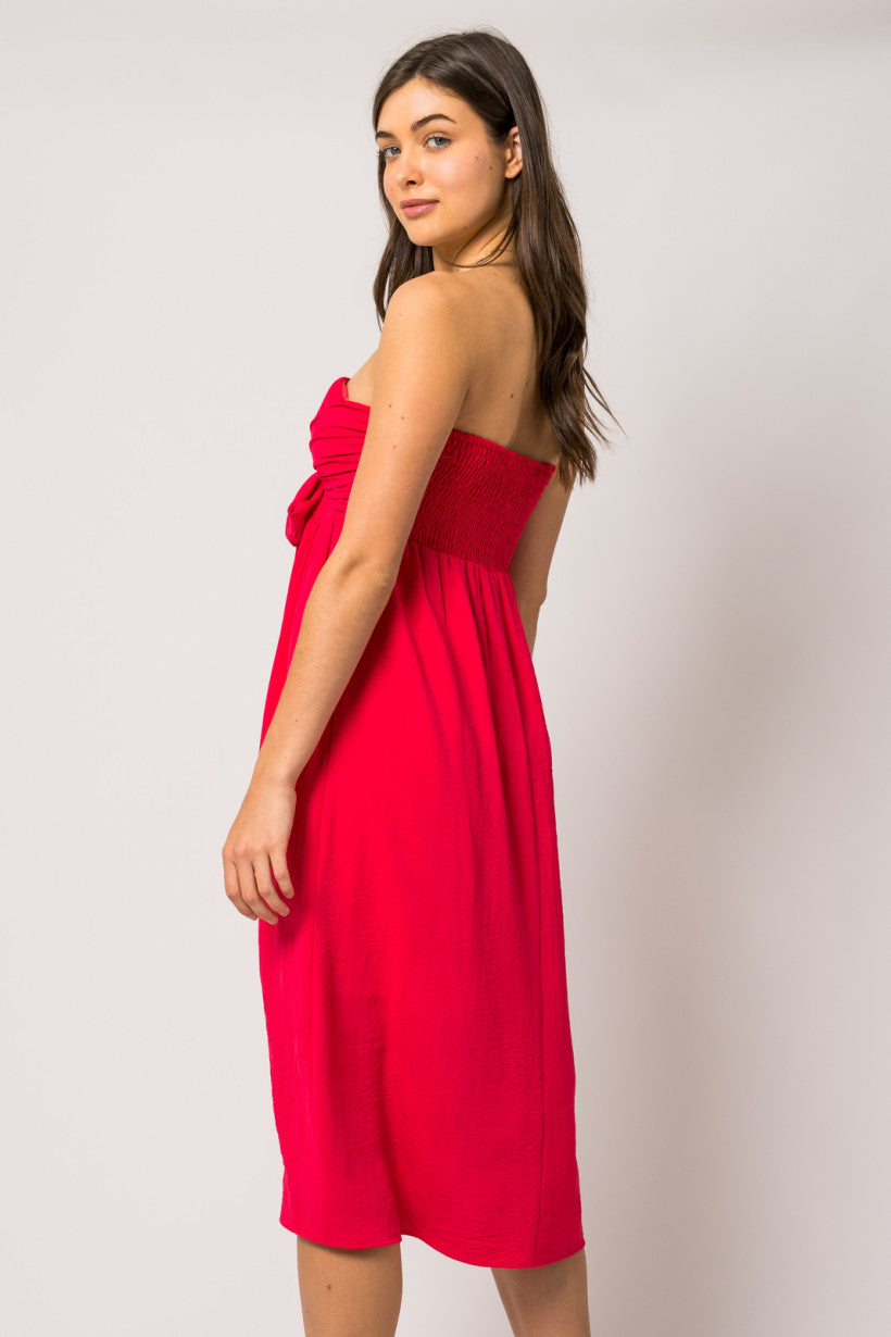 Sleeveless Front Tie Dress