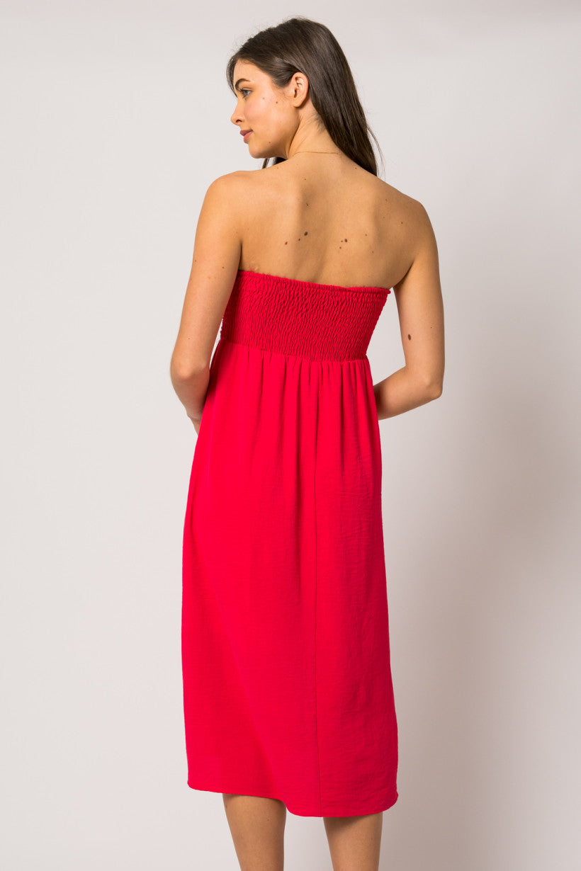 Sleeveless Front Tie Dress