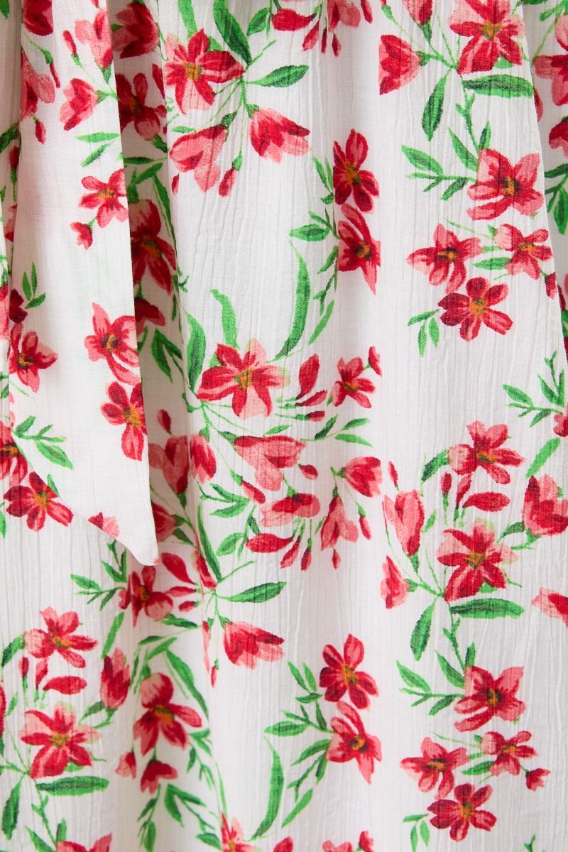 Waist Tie Floral Dress