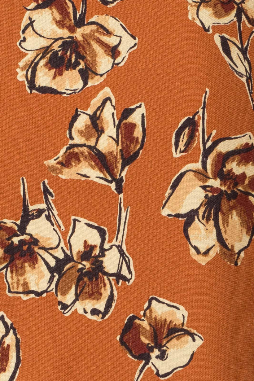 Tie V-Neck Floral Top