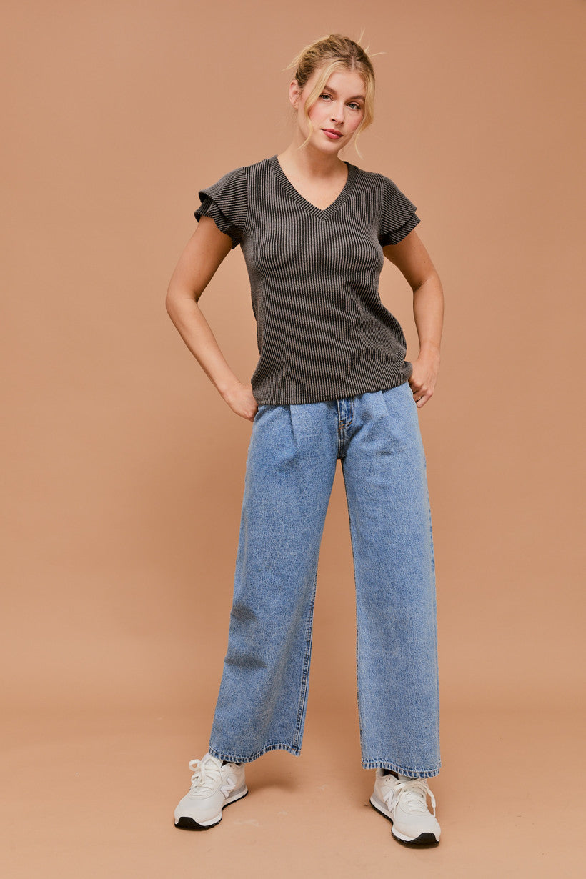Double Layer Sleeve Top