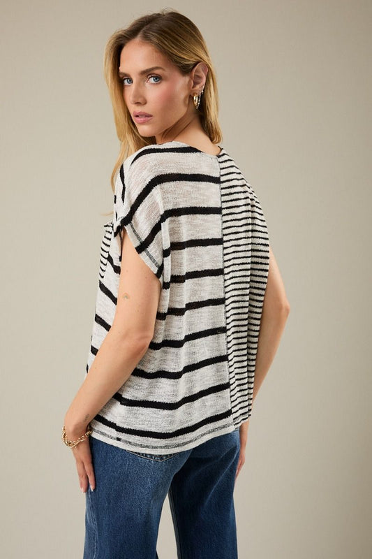 Multi Stripe Colorblock Top
