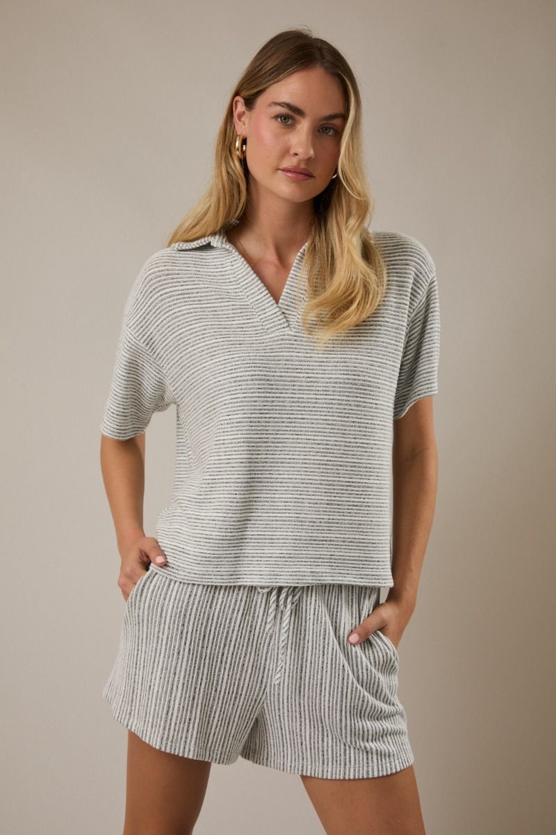 Striped Top and Bottom Set