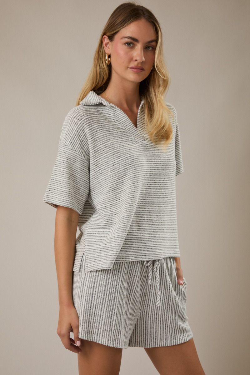 Striped Top and Bottom Set