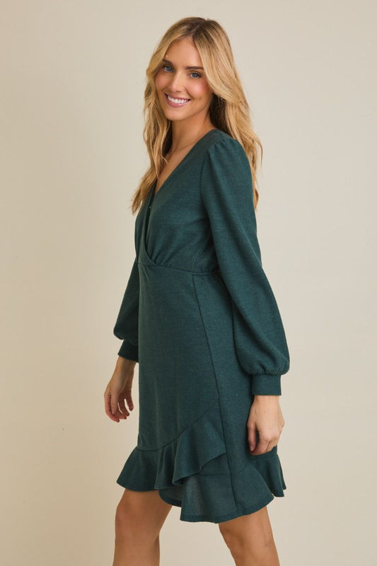 Long Sleeve Ruffle Dress