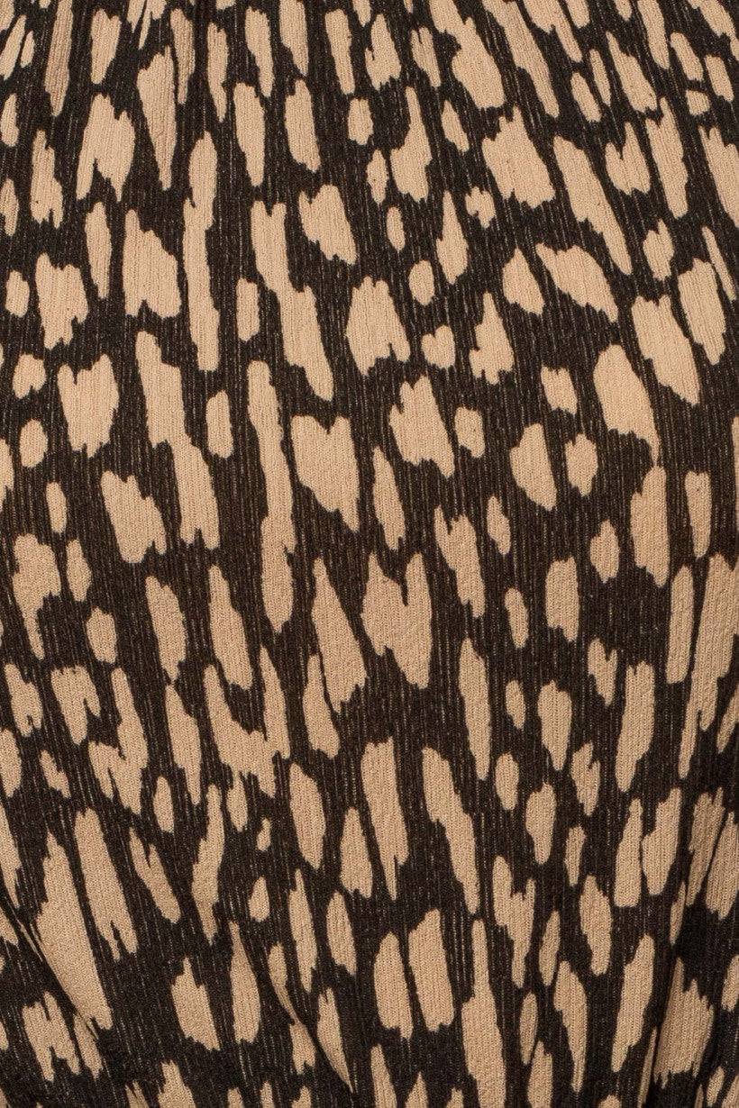Turtleneck Animal Print Dress