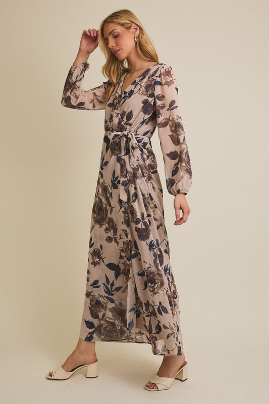Long Sleeve Floral Maxi Dress