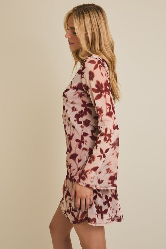 Bell Sleeve Mini Dress