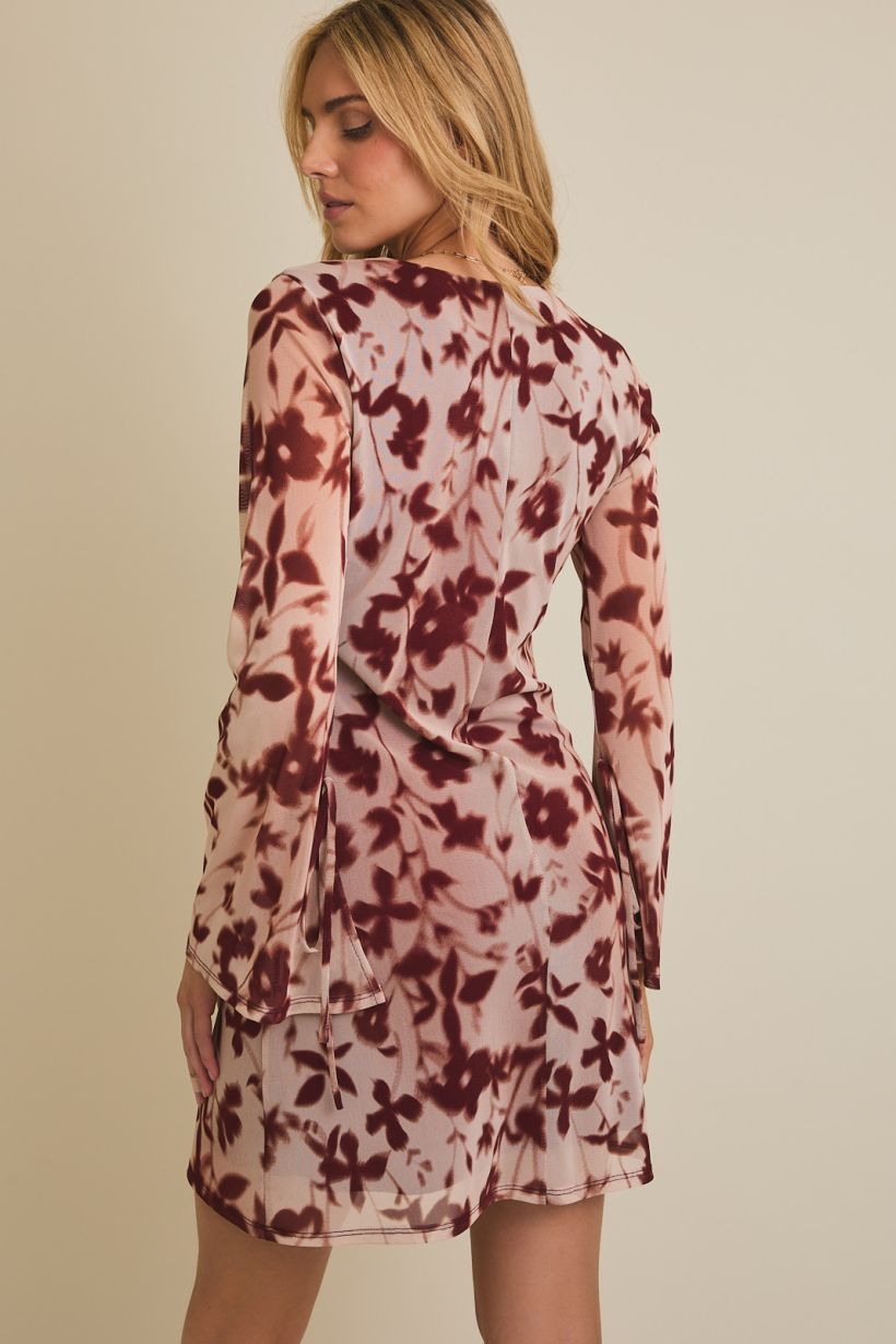 Bell Sleeve Mini Dress