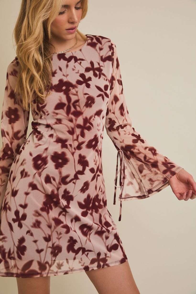Bell Sleeve Mini Dress