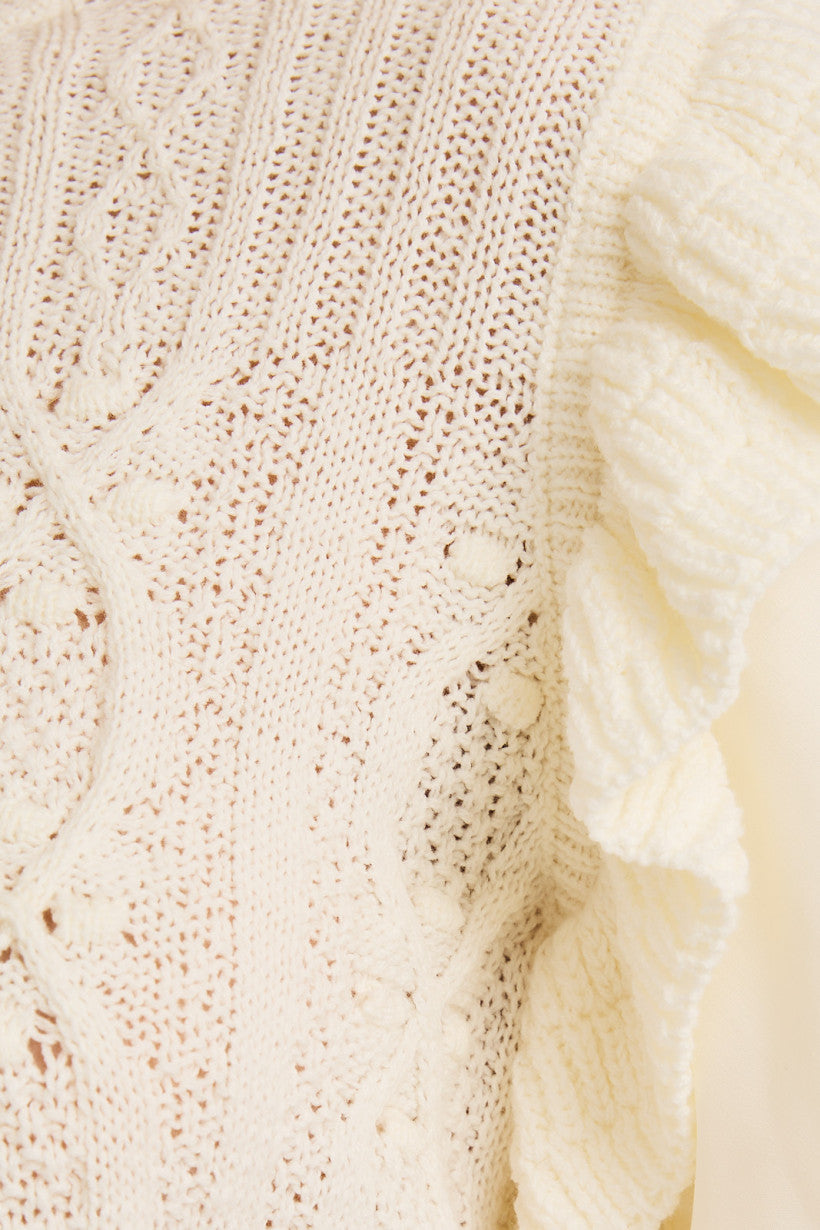Ruffled Bubble Sleeve Top
