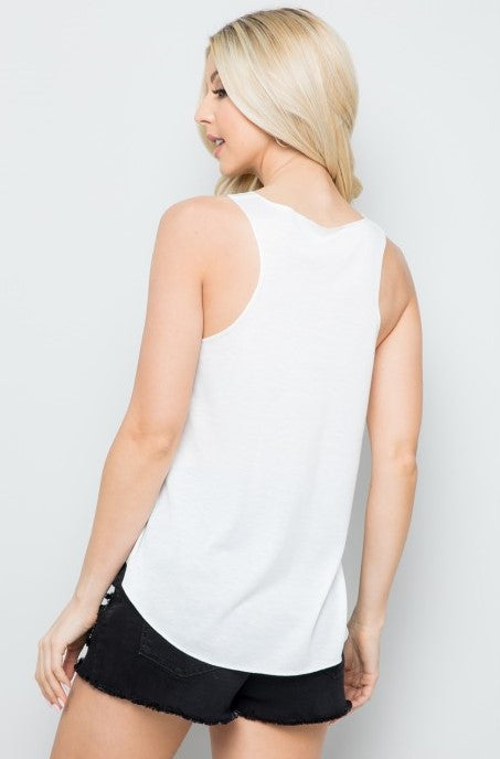 Watercolor Geometric Lion Tank