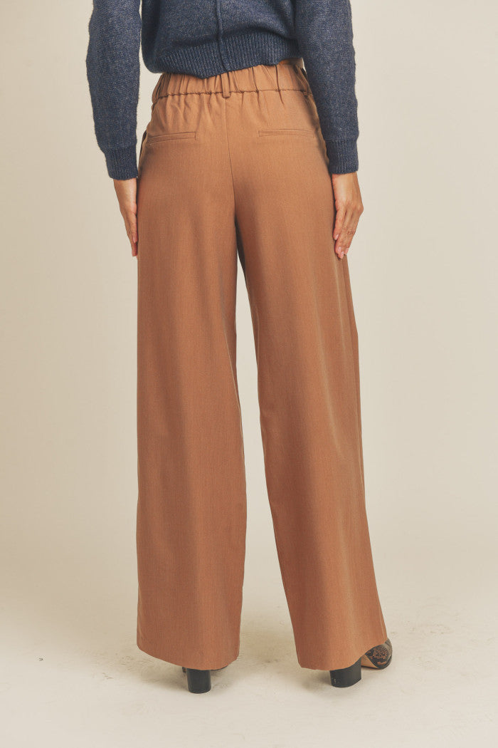 Pleated Wide Leg Pants