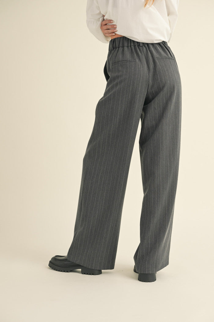 Pinstripe Wide Pants