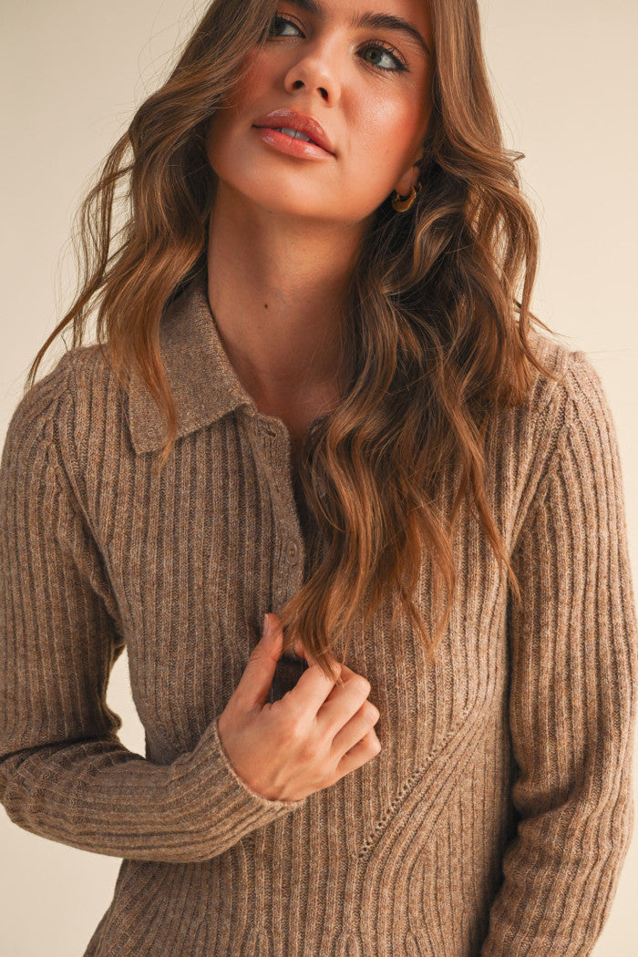 Rib Knit Flaired Dress