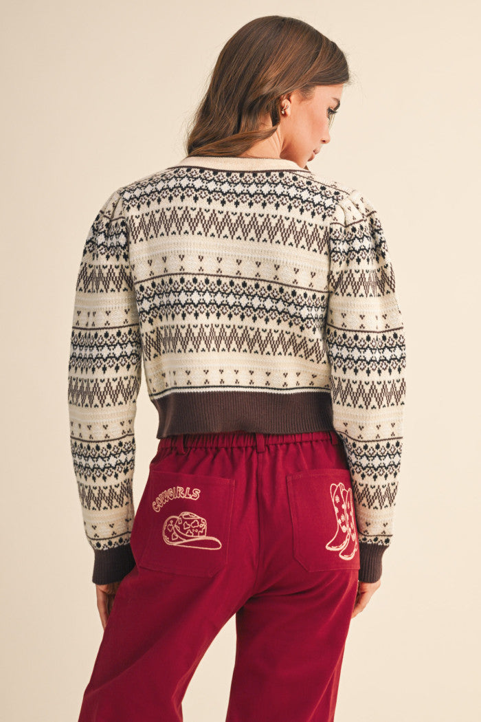 Fair Isle Cropped Sweater
