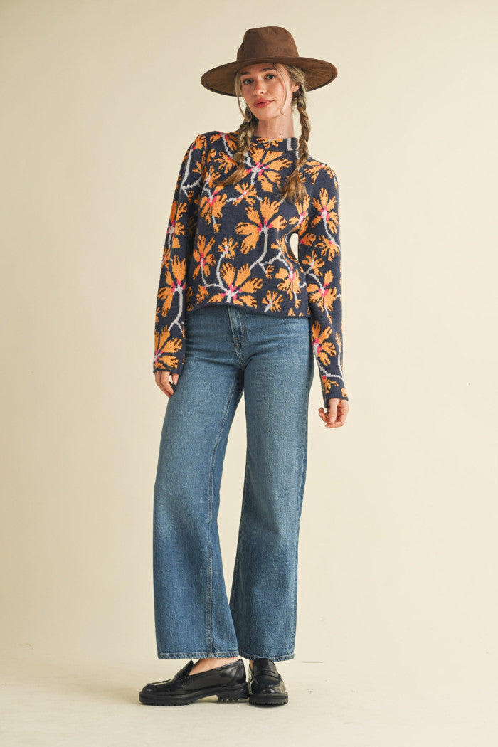 Fall Mock Neck Sweater