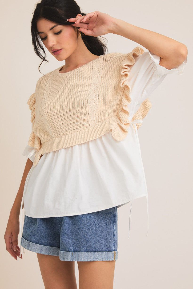 Woven Mix Top