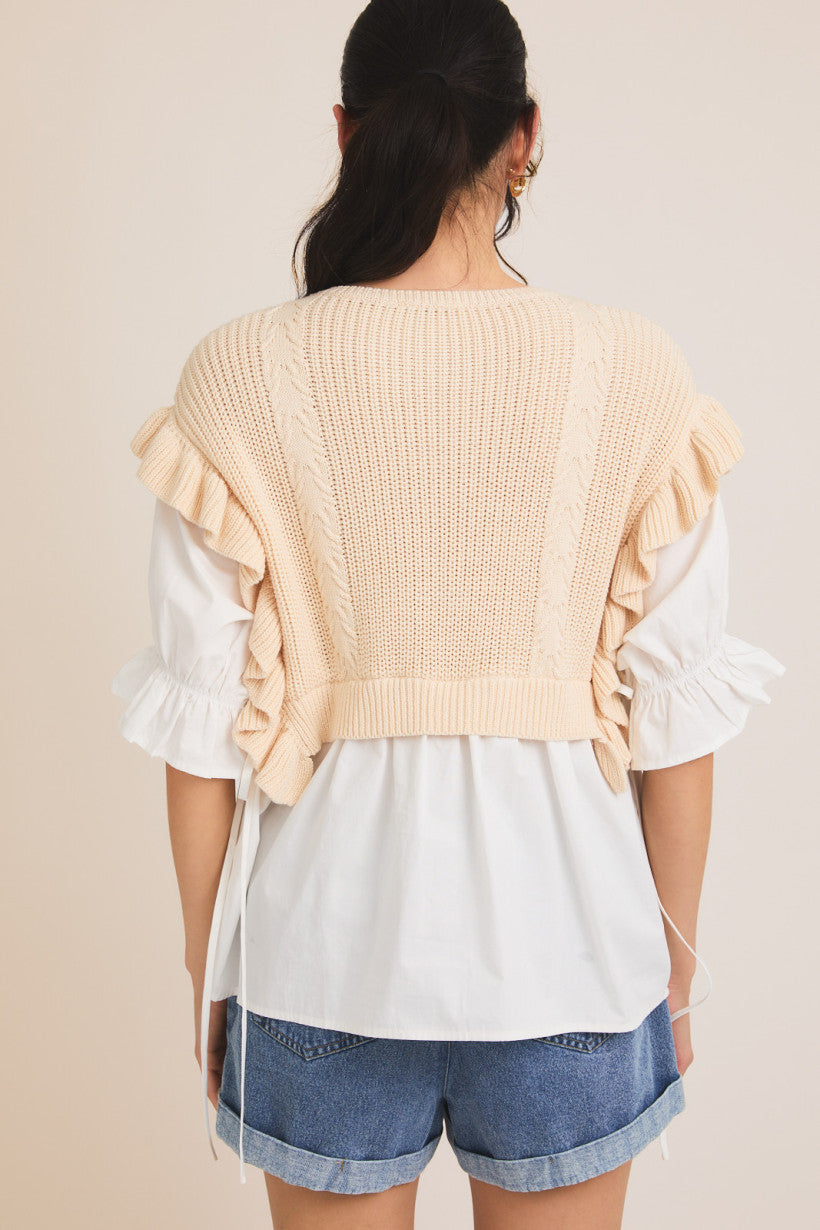 Woven Mix Top