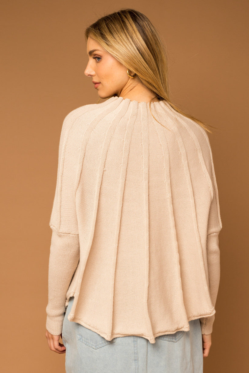 Dolman Sleeve Oatmeal Sweater Top