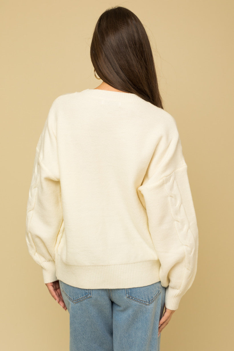Cream Cable Sweater