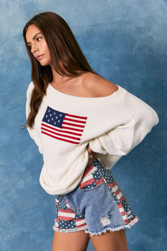 Oversized Flag Sweater