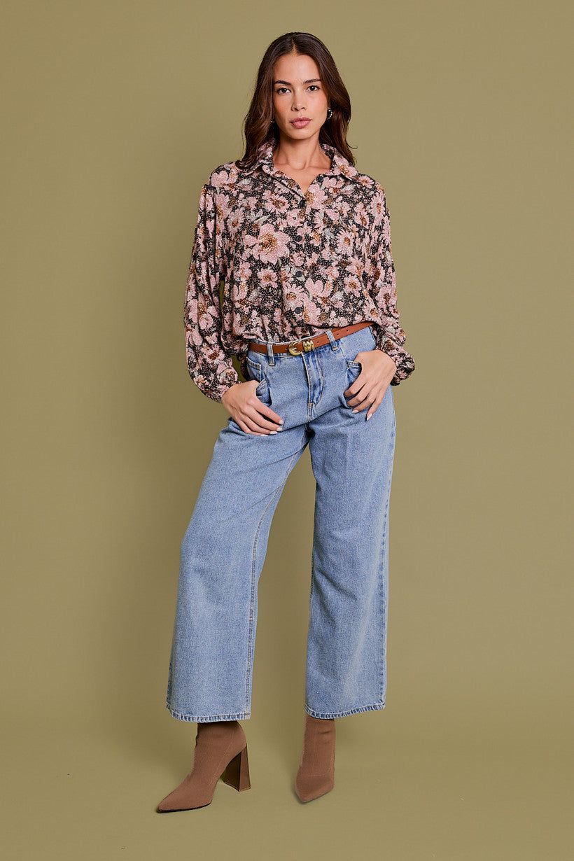 Speckled Floral Top