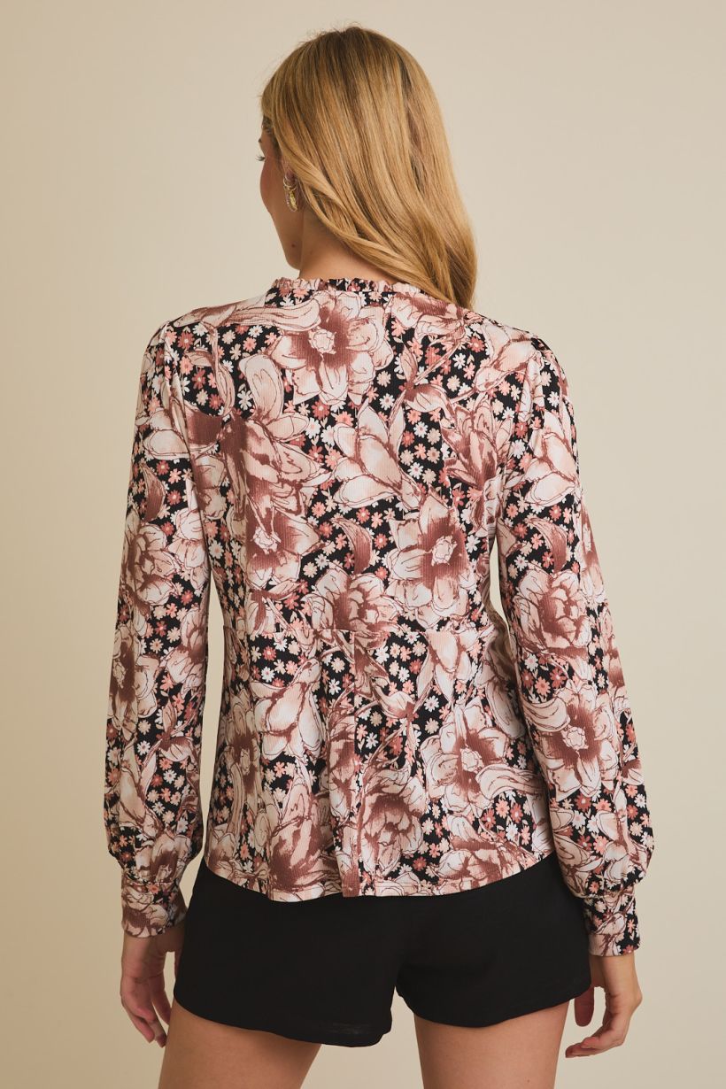 Flare Hem Front Tie Top