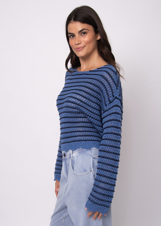 Nessa Crochet Pullover Sweater