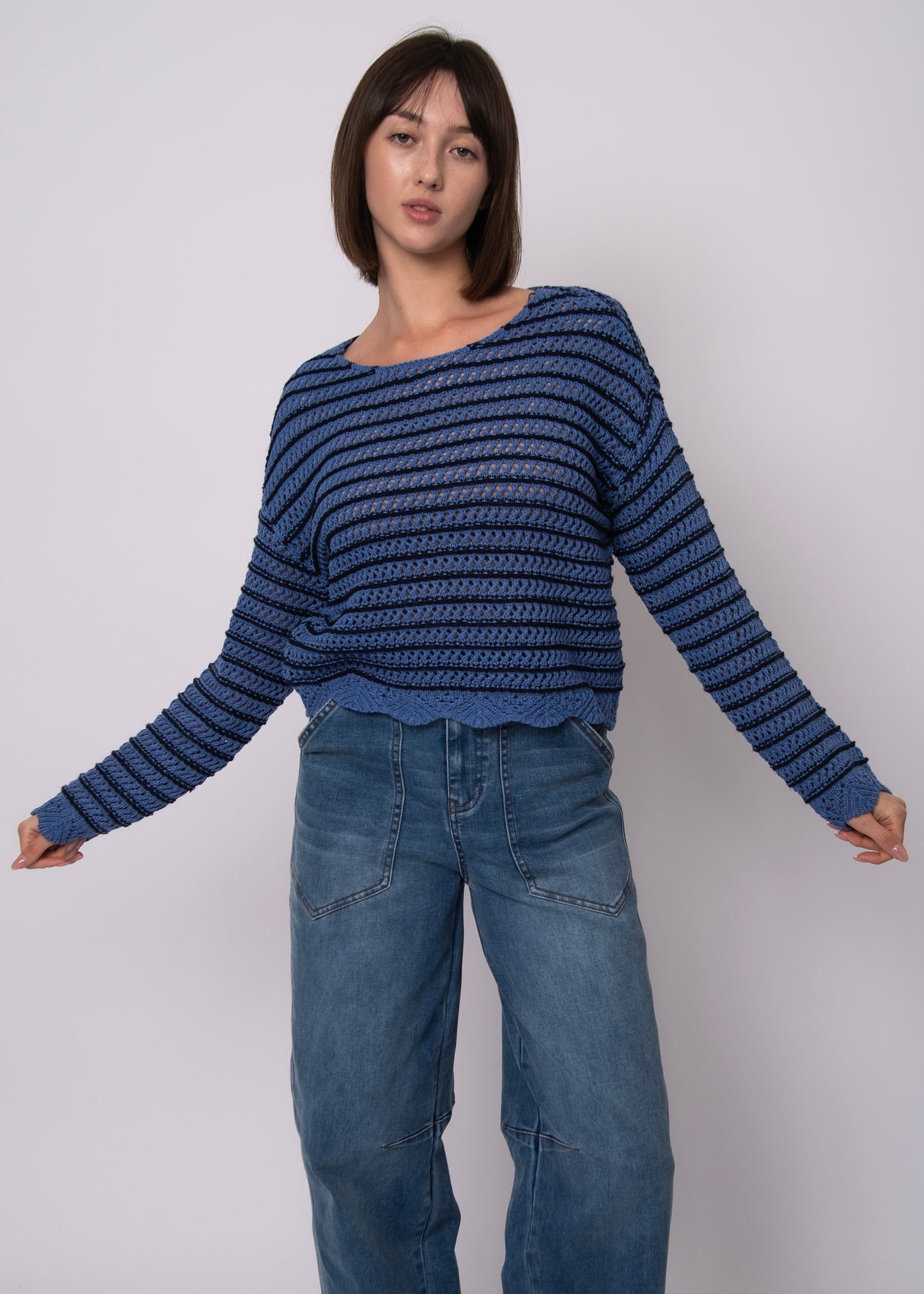 Nessa Crochet Pullover Sweater