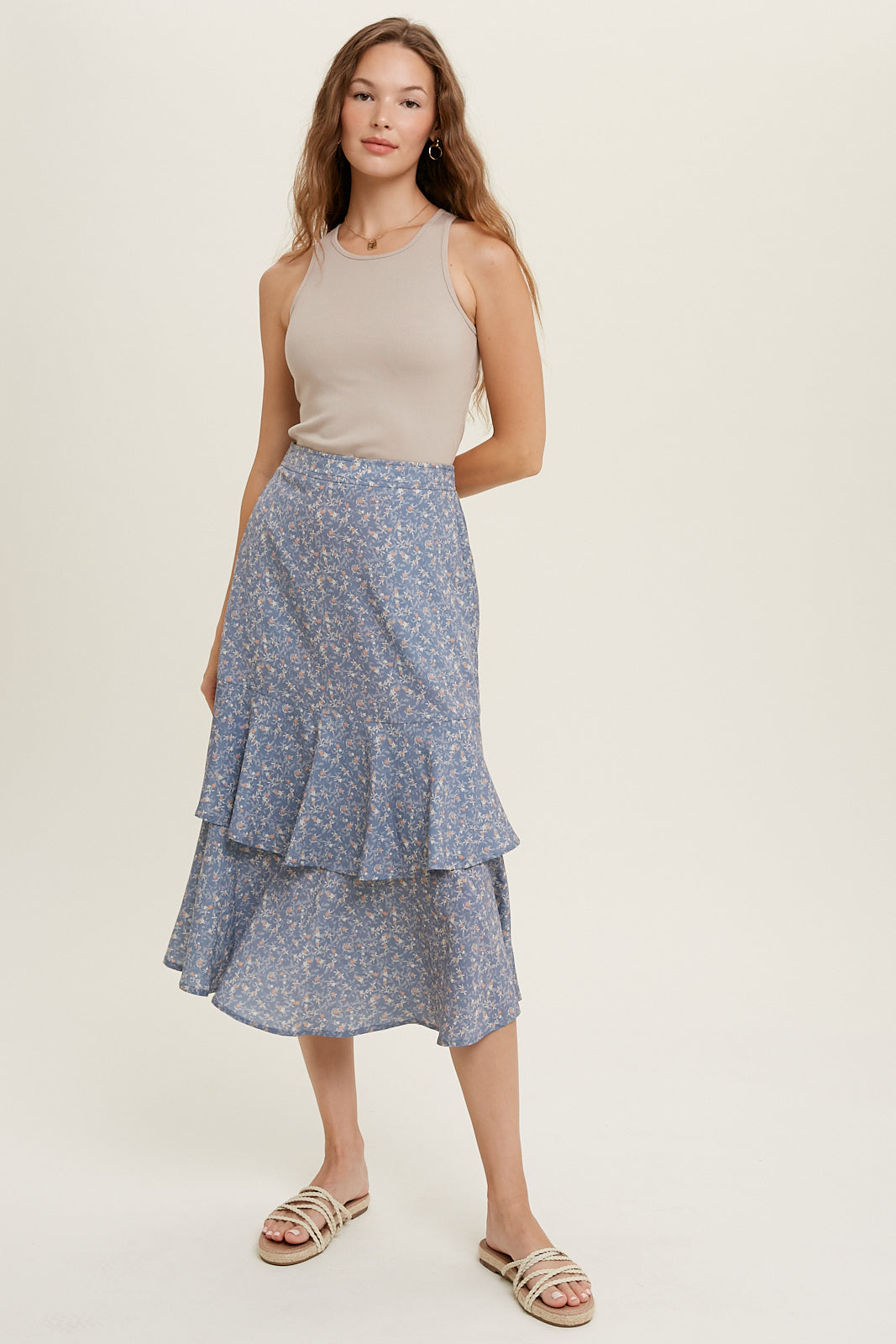 Cropped Tank with Bra Insert - Shell