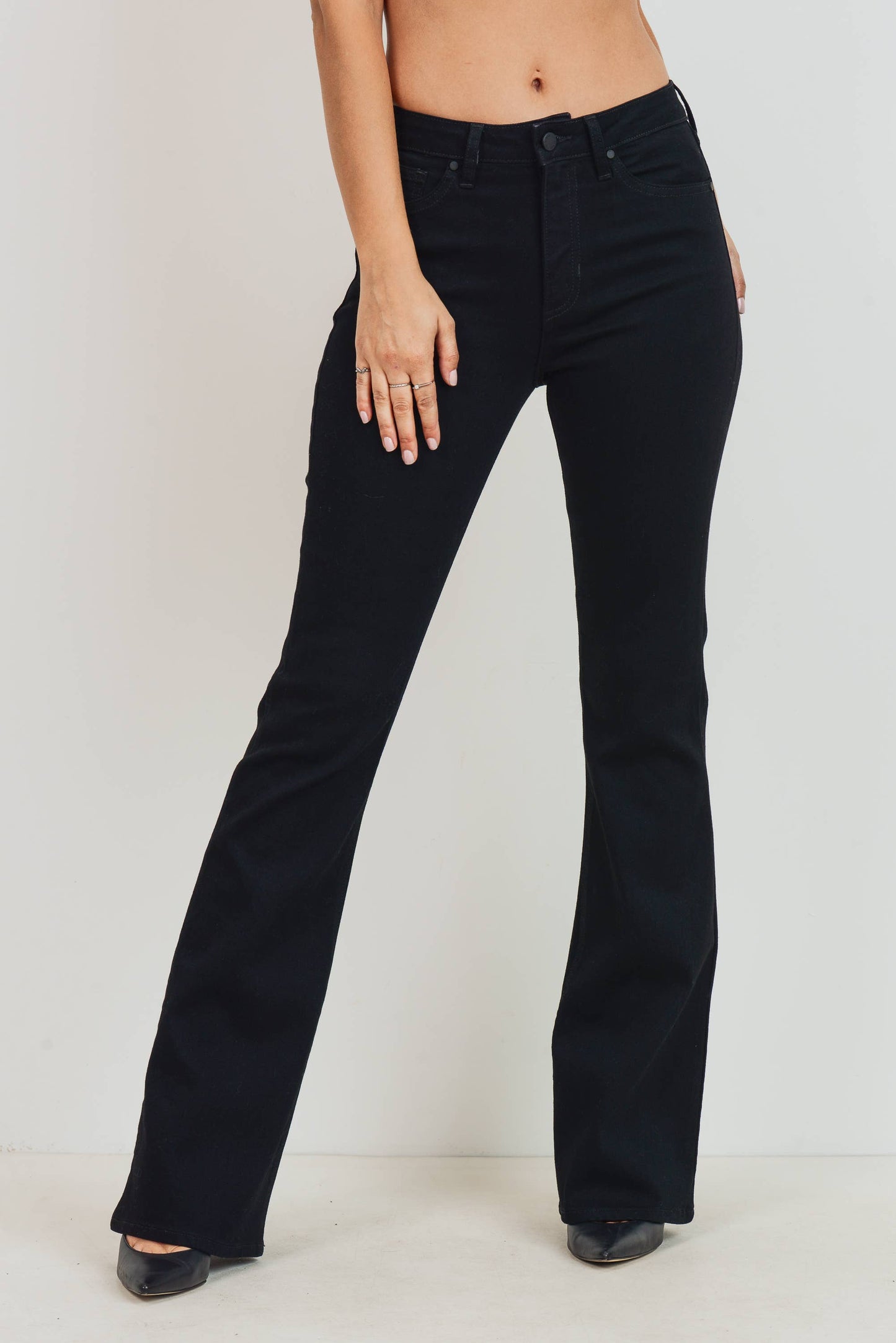 Black Skinny Flare Jeans