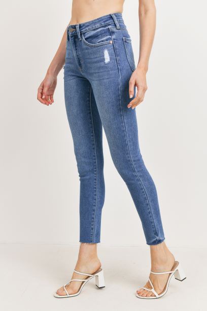 High Rise Scissor Cut Skinny Jeans
