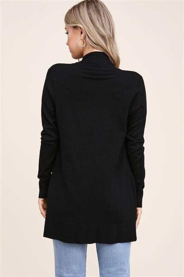 Black Classic Long Sleeve Cardigan