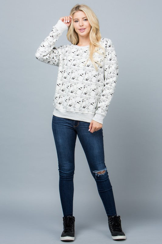 Dog Print Sweatshirt